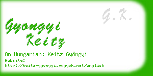 gyongyi keitz business card